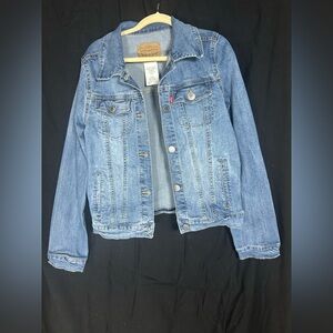 Levi's Blue Jean Jacket Medium Wash Traditional Style kids large 12-13year